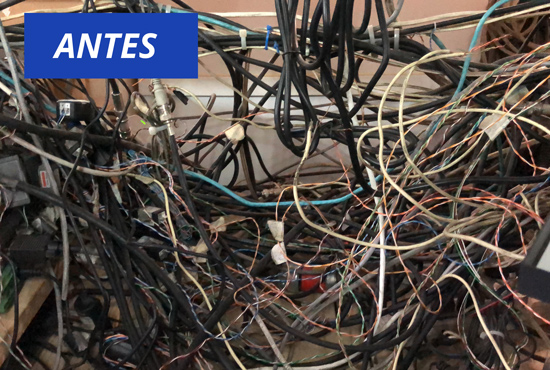 Antes de Acomodo y peinado de Cables